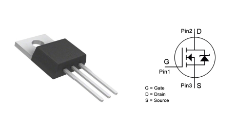 IRLZ44N MOSFET datablad, kredsløb, ækvivalent, pinout